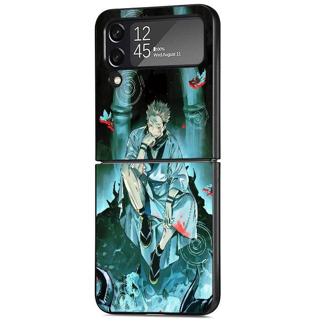 Черный чехол для телефона Samsung Galaxy Zflip3 Zflip Z Flip 3 5g Z Flip 4 Flip3 Zflip Flip4, чехол аниме Jujutsu Kaisen Yuji Bag