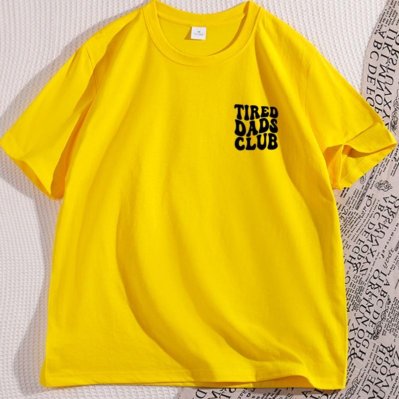 Tired Dads Club T Shirt New Dad Club TShirt Male Cotton Short Sleeve Tshirt High Quality Streetwear Y2k Clothes Man Tops