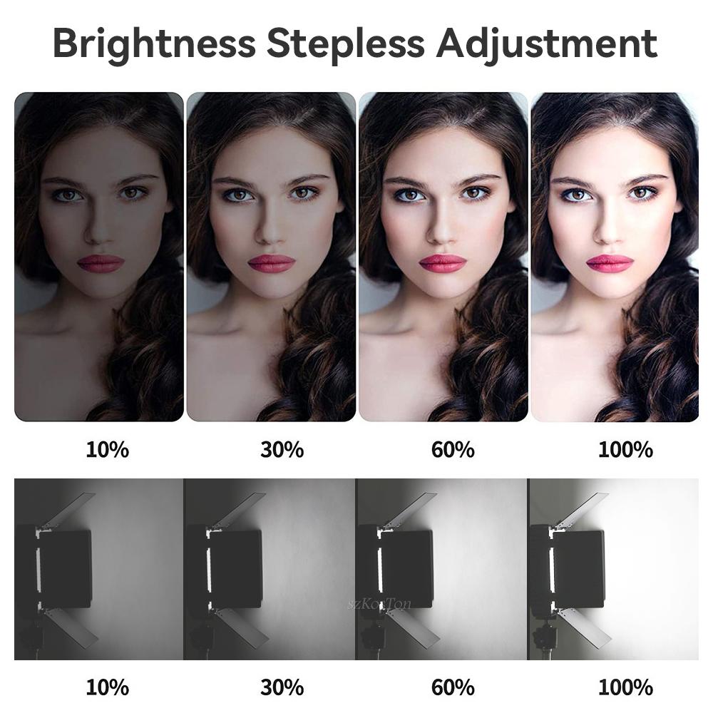 Светодиодная лампа для фотосъемки, панельная лампа, видеоосвещение, портативное регулируемое студийное освещение, фотография для Youbute Live Tiktok