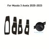 For MAZDA 3 Axela - Interior Central Control Panel Door Handle 5D Carbon Fiber Stickers Decals Car Styling Accessorie