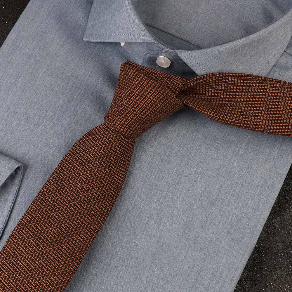 Soft Cotton Cravat Classic Shirt Accessories Fashion Lattice Tie Men Women