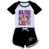 4836 Детский Девочки POP Rumi Zoey Mira Принт Футболка Шорты Спорт Спортивный Костюм Комплект Одежды