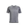 Solid Color Crew Neck Pullover Logo Print Short Sleeve T-Shirt Men T-Shirts Asphalt-Gray 1376791-012
