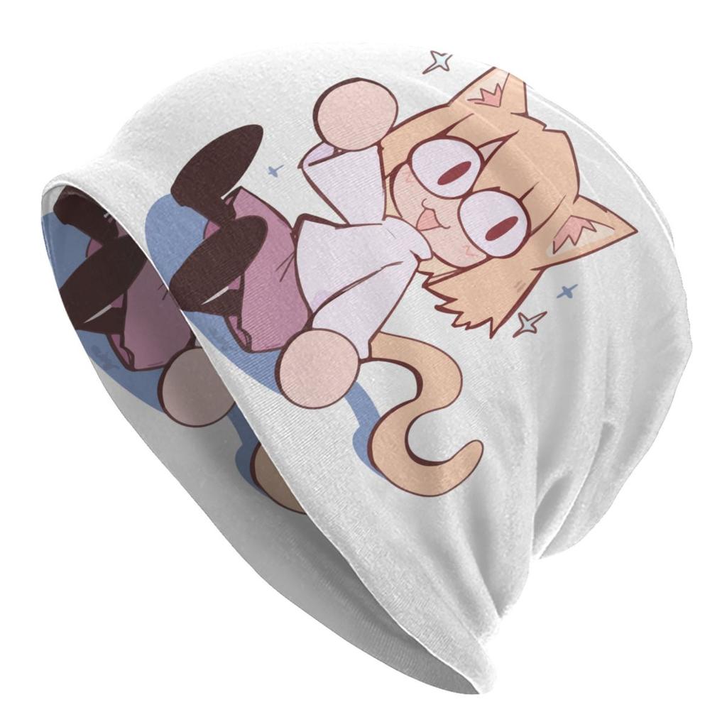 Забавная шапка-бини Neco Arc, унисекс, зимняя теплая шапка, женская вязаная шапка, уличная лыжная шапка Tsukihime, шапочки с черепами для девочек и кошек, шапки