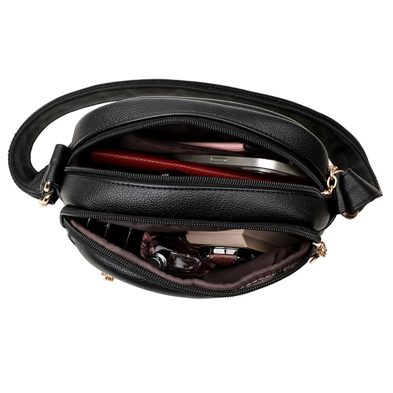 Женская сумка Мягкая кожаная сумка через плечо Однотонная сумка через плечо Большая вместимость Маленькая квадратная сумка