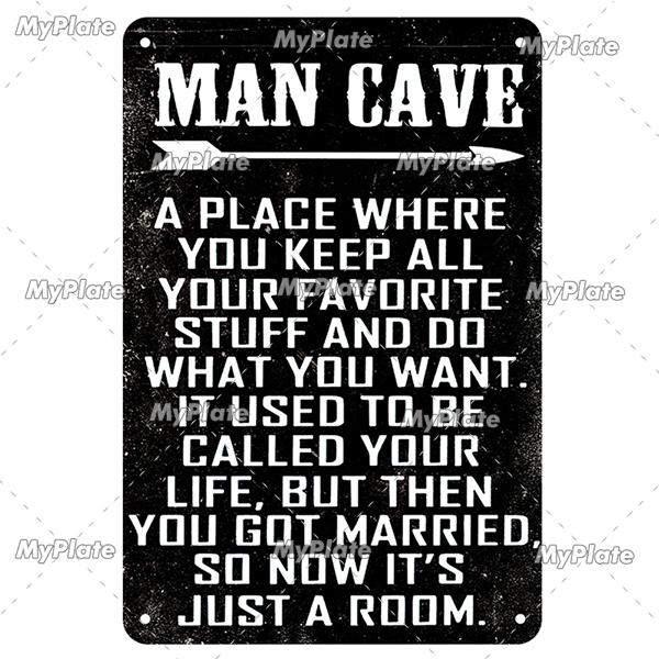 Мой гараж металлический знак винтажный механик жестяная вывеска мужская пещера украшение настенный декор для бара табличка домашний декор инструмент плакат