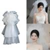 Bridal Veil Bride Elaborate Veil Headscarf Veil Bachelorette Party White