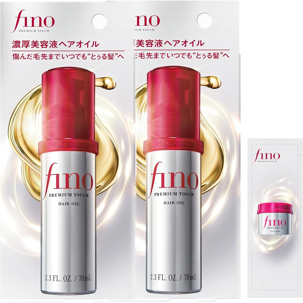 Fino Premium Touch Rich Beauty Serum Hair Oil 70mL x 2 Set with Sample