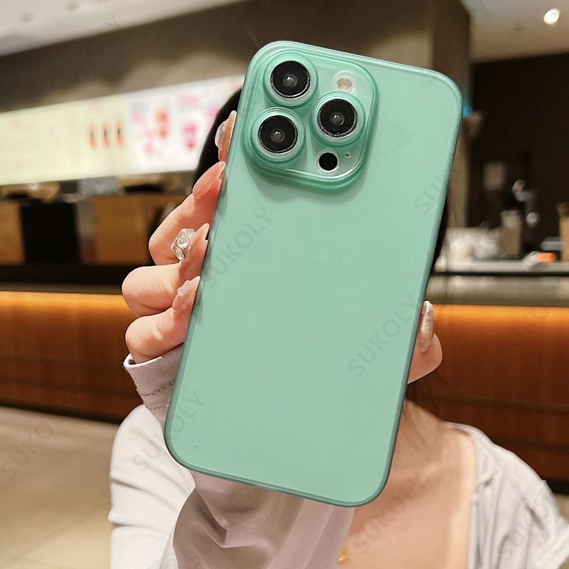 Однотонный ультратонкий матовый чехол для телефона для iPhone 17 Pro Max 17 Air 16 15 14 13 Прозрачная накладка Coque