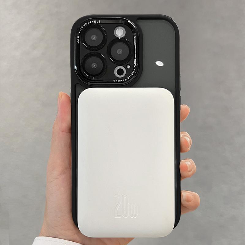 Роскошный защитный чехол-бампер с магнитным металлическим объективом для iPhone 15 14 13 12 11 Pro Max Plus с жесткой задней крышкой и прозрачной крышкой с беспроводной зарядкой