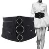 Euro-American Aesthetic Corset Belt Black Waistband Trendy Waist Stretch Cummerbunds  Female