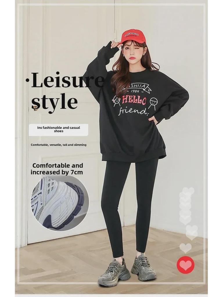 Весна 2025 г. Женские кроссовки на массивной платформе — стройнящая, универсальная, повседневная спортивная обувь