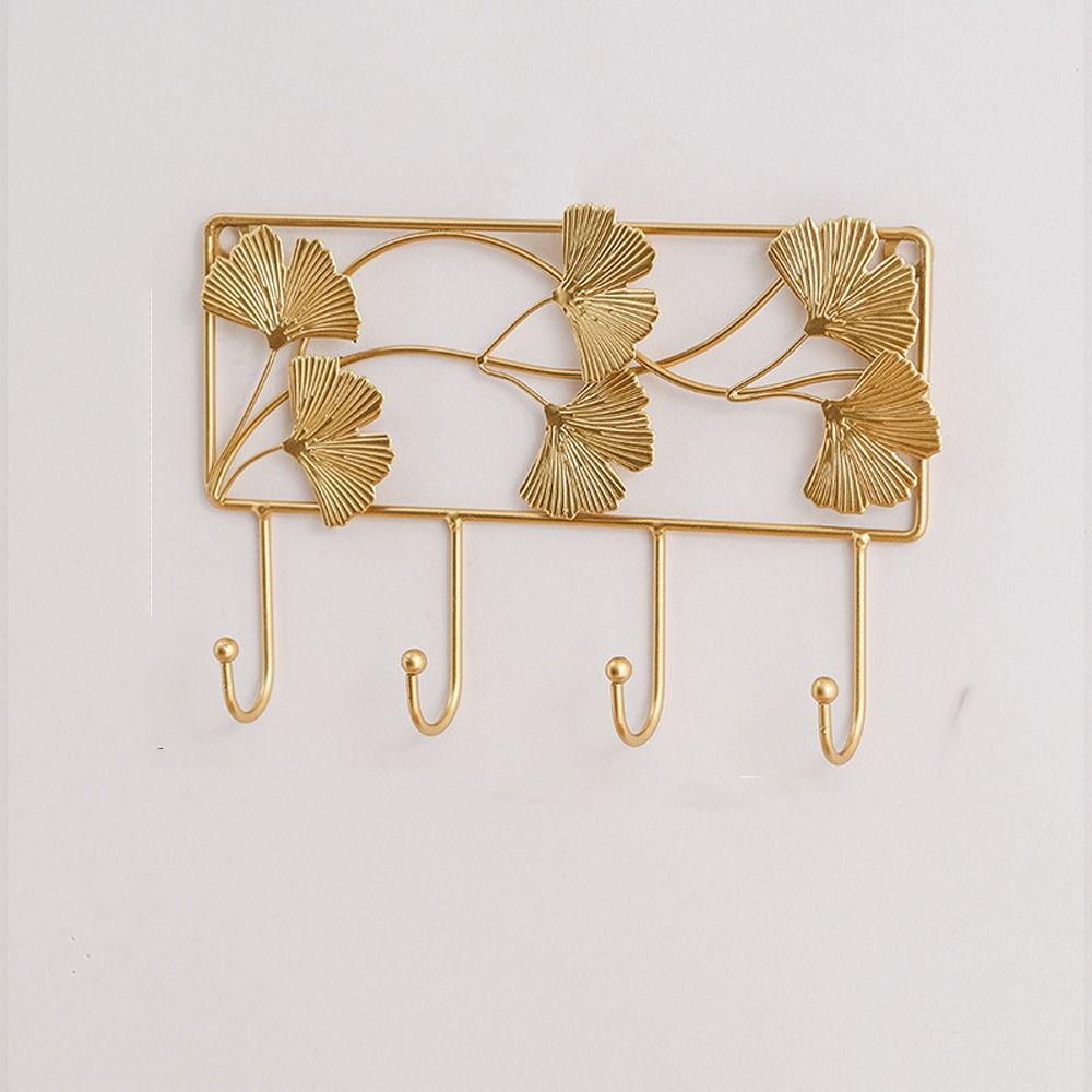 Iron Art Metal Coat Hooks Golden Wall Hooks Home Supplies Coat Hanger Bedroom