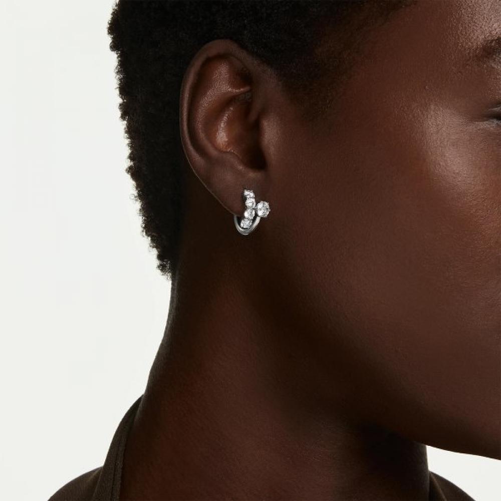 Swarovski Rhodium Hoop Earrings 5753572