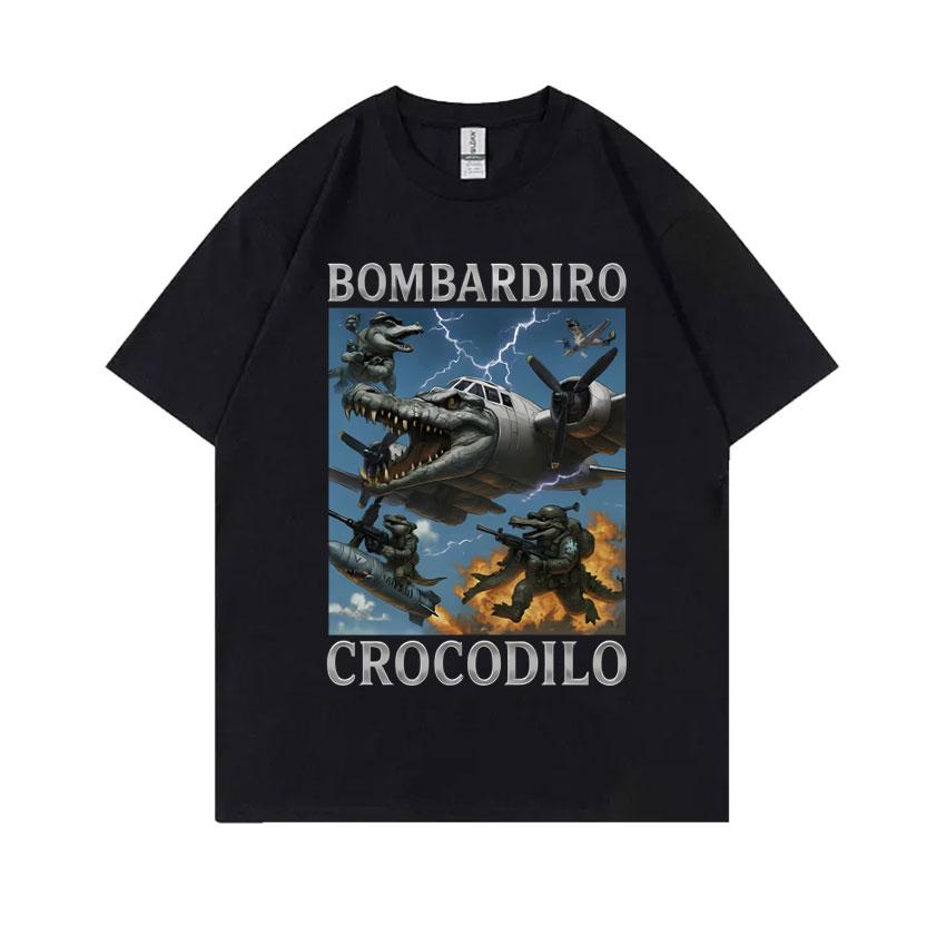 Italian Brainrot Funny Meme T-shirt Brr Brr Patapim Tralalero Tralala Bombardiro Crocodilo Tung Tung Tung Sahur Graphic T Shirts