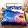 Comfortable Anime Print Bedding Set With Duvet Cover And Pillowcases King Queen Twin Sizes For All Ages