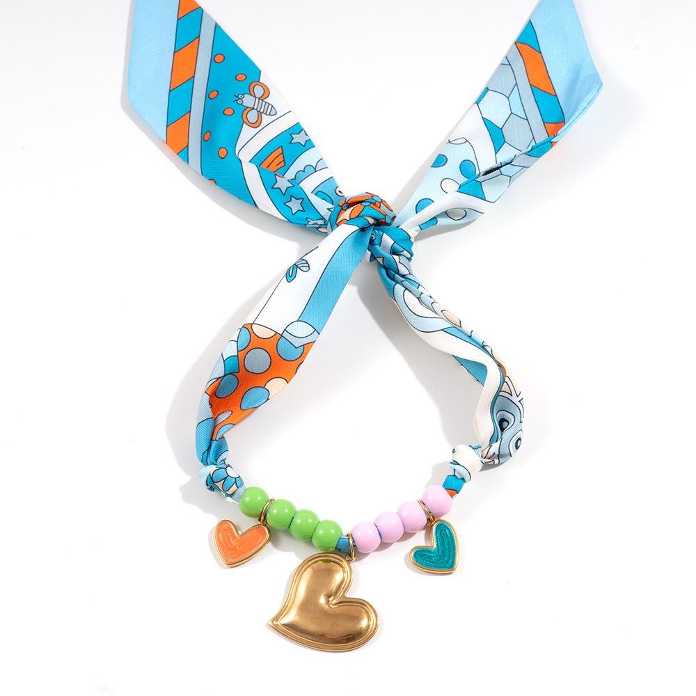 Printing Sweet Pendant Necklace Ethnic Style Bag Accessories Spicy Girls