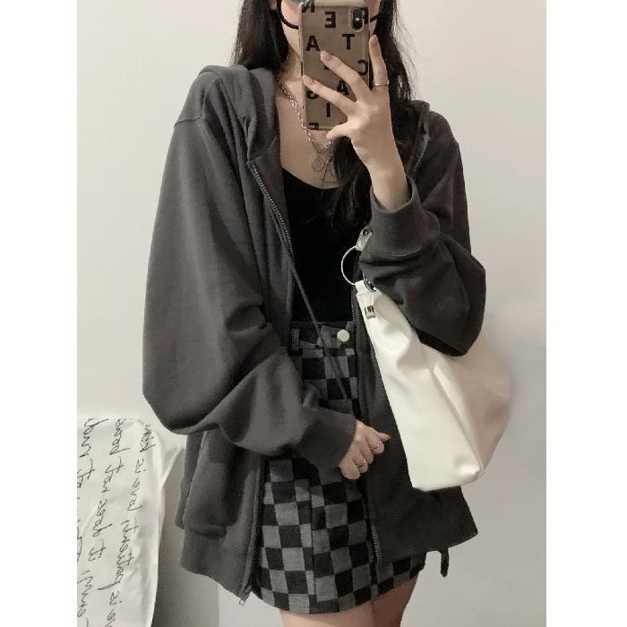 Новый тяжелый кардиган в стиле рыбьей чешуи bf корейский свободный кардиган на молнии свитшот для мужчин и женщин белый повседневный пиджак в стиле бойфренда осенний тренд