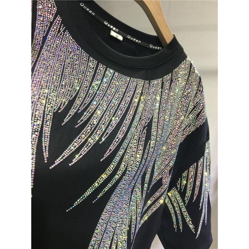 Летняя женская футболка больших размеров Tide, топы с короткими рукавами средней длины