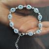 Серебряный браслет с натуральным топазом 7.97ct, вес изделия 10,73 гр (2205623)