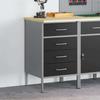 Workbench with Drawers Black and Gray 50 x 55 x 85 cm