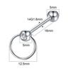 European/American Stainless Steel 14G Frosted Love Tongue Ring Set - New Body Piercing Jewelry
