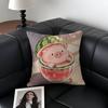 Милая свинка Летняя Подушка-сюрприз Наволочка Пылезащитная Наволочка Невидимая молния Шелковистый короткий плюш Чехол на подушку для дивана