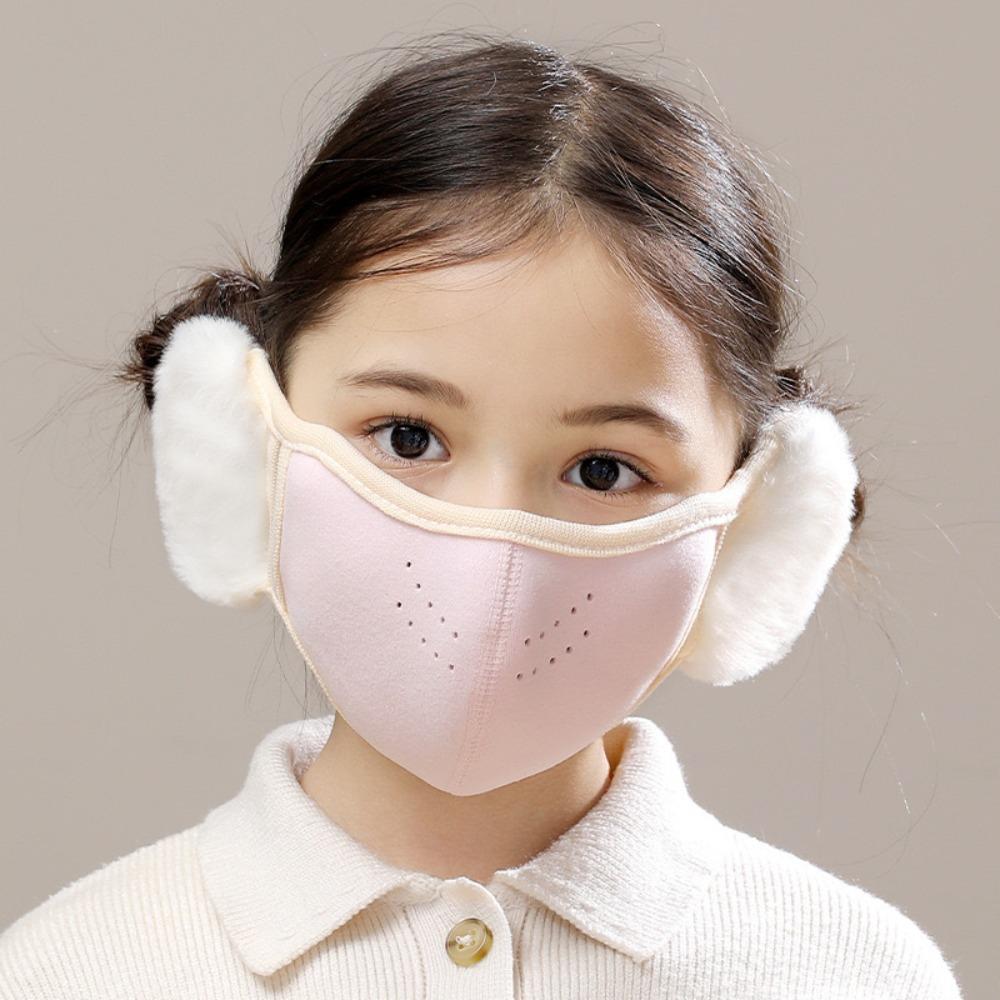 Теплая маска для защиты от холода, мягкие пушистые теплые наушники, новые флисовые чехлы для рта, зима-осень