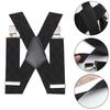 Men's Bib Clip Diamond Pattern Retro Adult Bib Pants Suspenders
