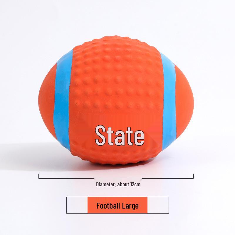 Латексная игрушка для питомца: Звучащий хлопковый мяч для регби, футбола, волейбола для собак