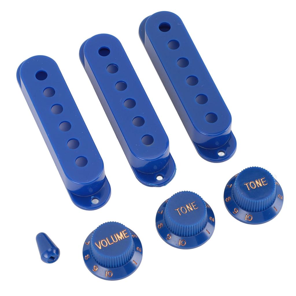 3 шт. Крышка звукоснимателя с одной катушкой из АБС-пластика, крышка звукоснимателя SSS с ручками тона и громкости и наконечником переключателя для электрогитары