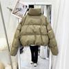 Женская куртка из искусственной кожи с хлопковым наполнителем, короткая, 2025, куртка для защиты от холода, новая модель 2025