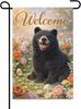 Cute Black Bear Welcome Garden Ag Fun Animal Outside Yard Ags Owers Easter Eggs Spring Lovely Pet Oral Porch Lawn Pa IIC