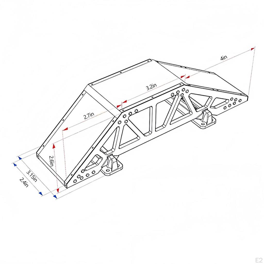 Одиночная рампа для преодоления препятствий для радиоуправляемой машины, сцена для лазания, реалистичный мост для машин масштаба 1/10, 1/12, 1/18