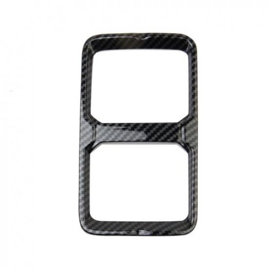 Carbon Fiber Style Rear Armrest Box A/C Outlet Vent Cover Trim For BYD Shark