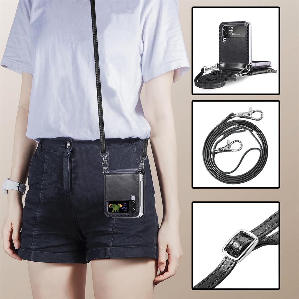 Full Protection Leather Wallet Case for Samsung Galaxy Z Flip 4 5G Flip4 Flip3 Flip 3 Zflip4 Card Pocket Mobile Phone Cover