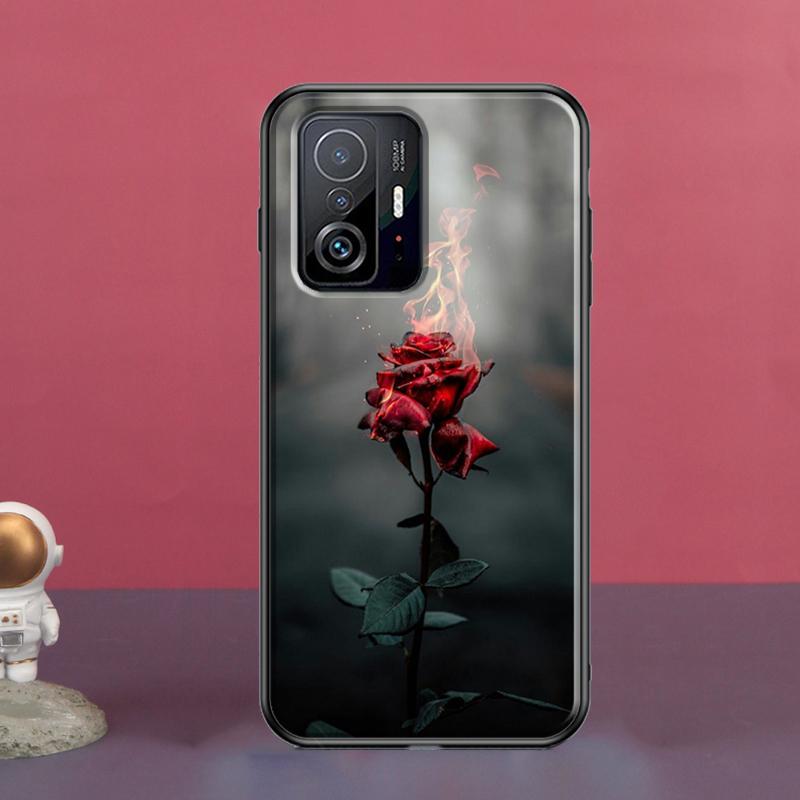 Чехол с изображением красной розы для POCO X5 X3 F5 Pro X4 F4 GT M5s C40 F3 для Xiaomi 13 Lite 12 11T 12T Pro 12X