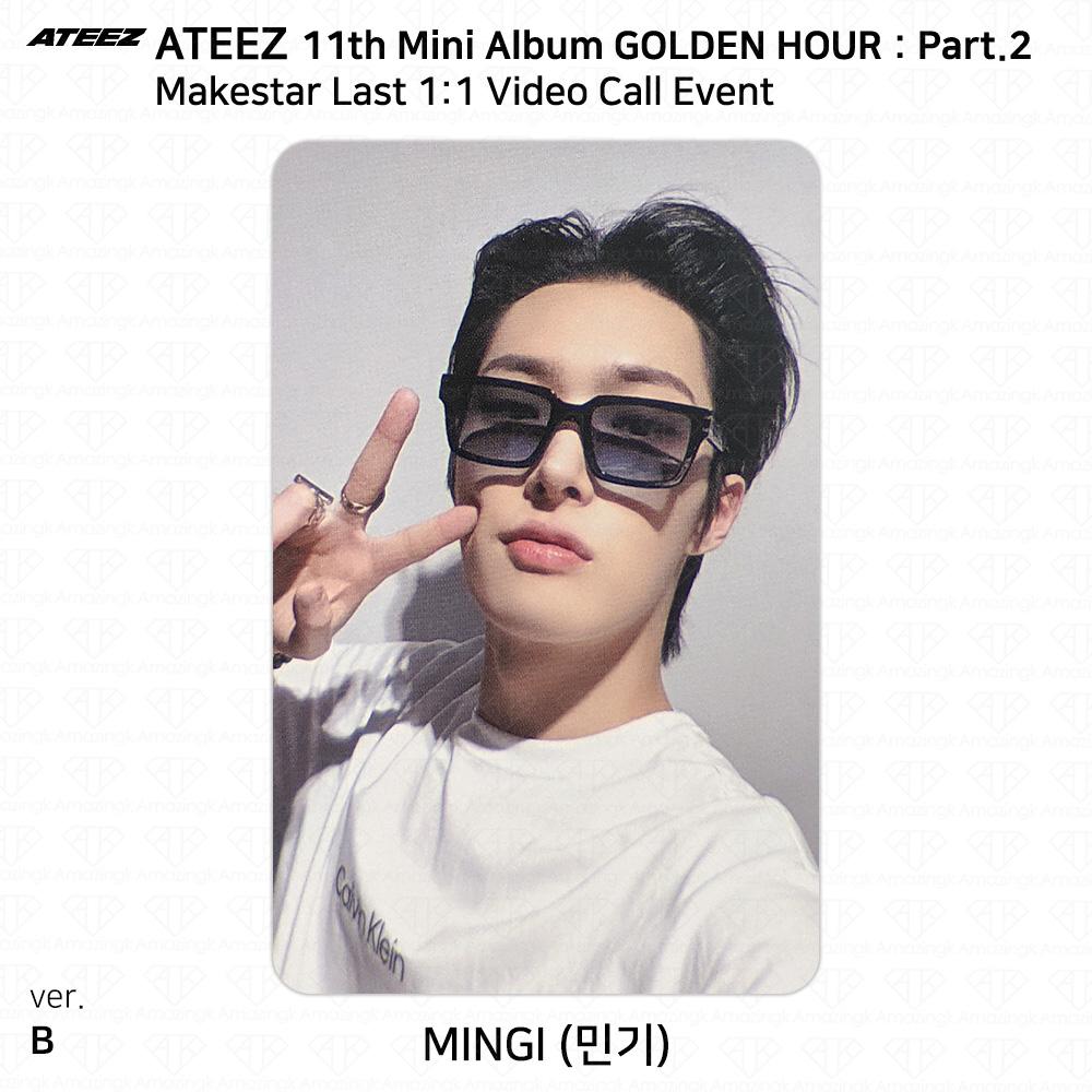 ATEEZ Golden Hour Часть 2 Makestar Последний Видеозвонок Событие Фотокарточка KPOP K-POP
