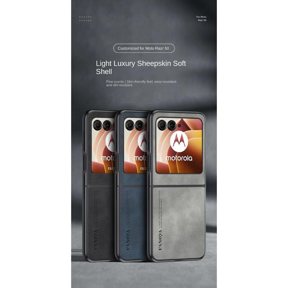 Простой кожаный удобный замшевый чехол для Moto Razr 50 Ultra RAZR 50 Motorola Razr 40 Ultra Razr40 Защитный чехол для объектива Business Cover