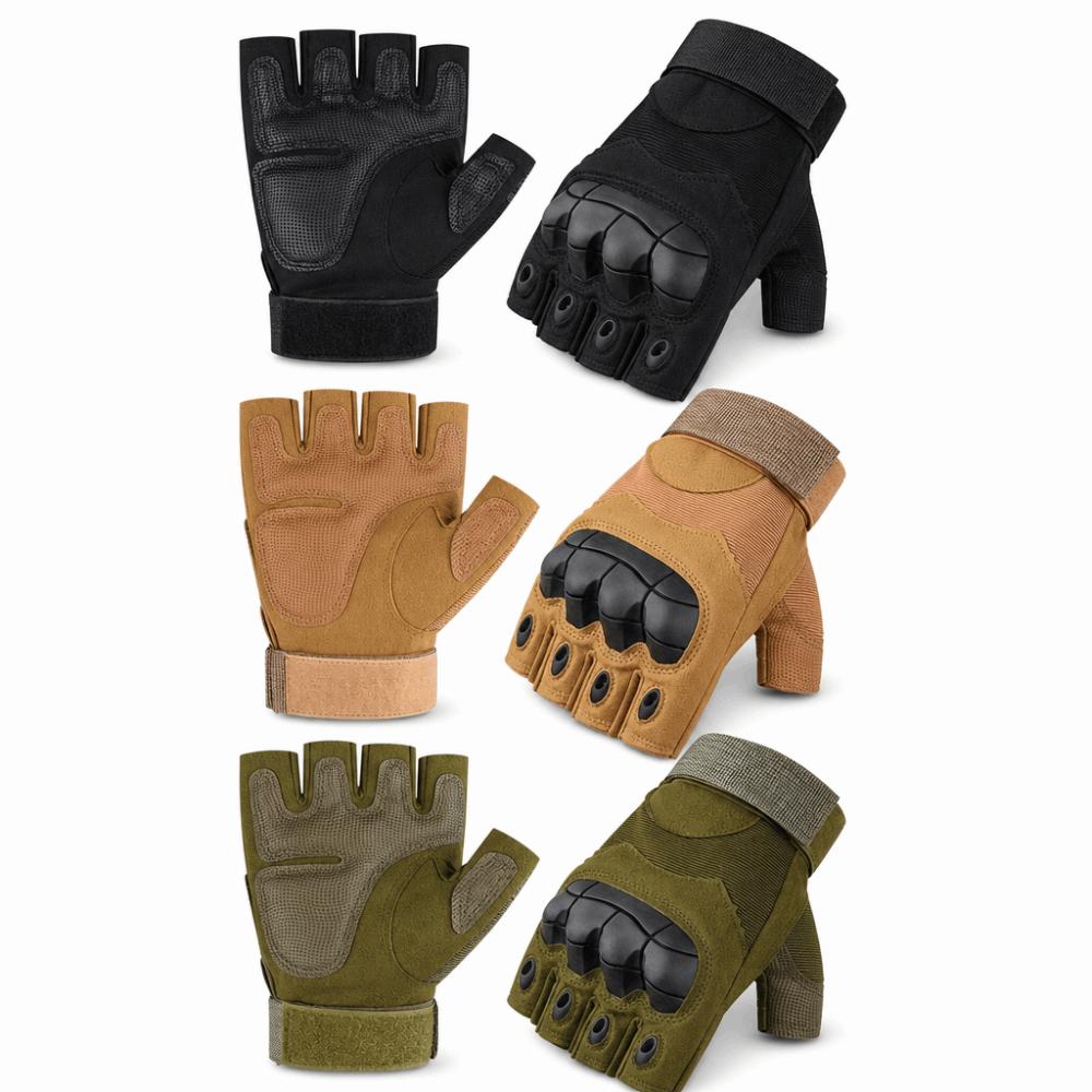 Anti-Slip Motorcycle Gloves Fingerless Gym Training Gloves Unisex MTB Cycling Gloves Hunting