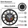 25cm Circular Iron Wall Clock with Color-Changing Ambient LED Lights
