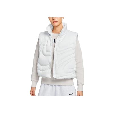 Спортивная одежда Серия Swoosh Удлиненный Теплый Жилет-пуховик на молнии с высоким воротником Женский жилет Горный-Белый IH8008-121