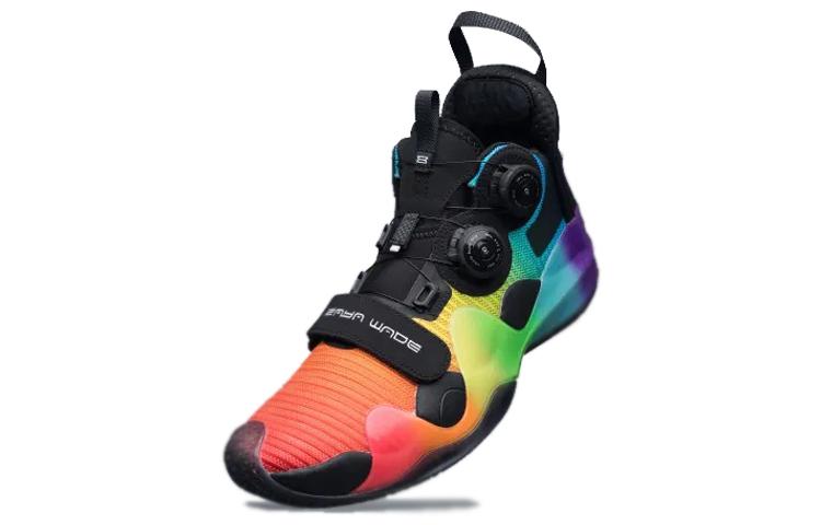 Li Ning WOW 8 Way Of Wade 8 Slip Resistant Coverage Support Rebound Mid top Basketball Shoes Men's Rainbow ABEP001-10