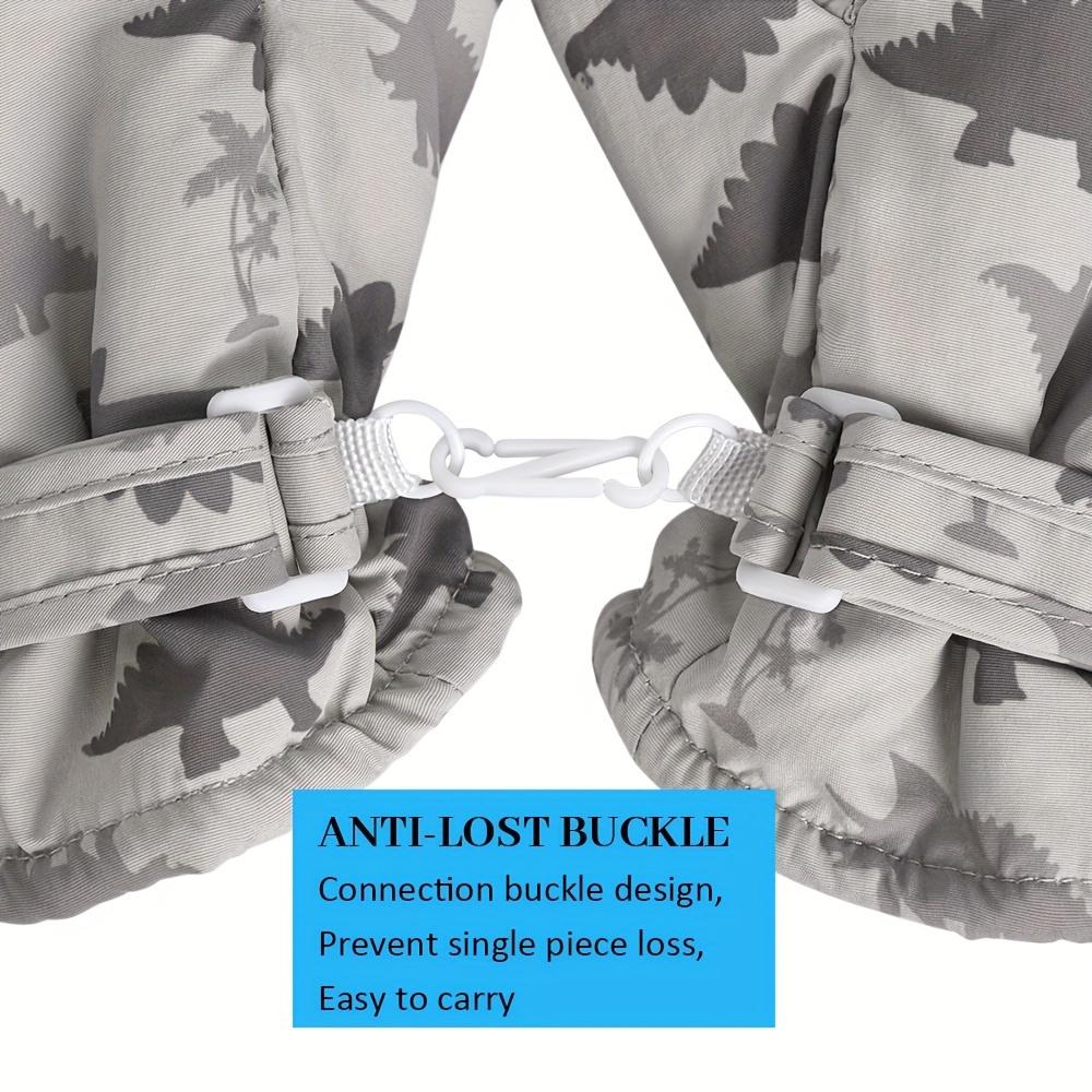 1 пара детских варежек, зимние уличные быстросохнущие перчатки для мальчиков и девочек, легко надеваемые бархатные теплые варежки для детей