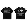 Летняя футболка Hard Rock 2025 Блюз Топ с коротким рукавом Мужская и женская Хэви-метал Европейский и американский рок Классическая группа ACDCTide