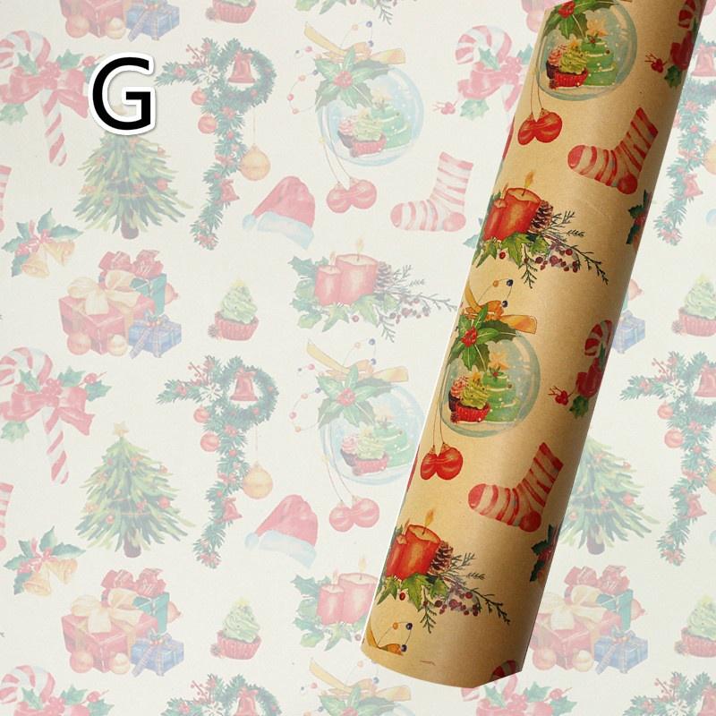 73 * 51 см, новая оберточная бумага для рождественских подарков, европейский стиль, ретро, крафт, подарочная бумага, снежинка, рождественская елка