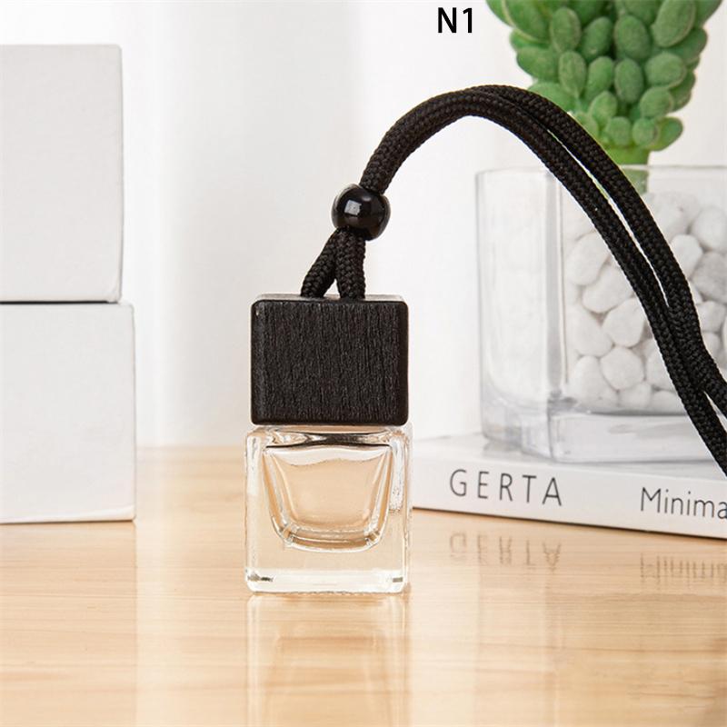 Dyed Square Cap Black Cap Empty Bottle Car Essential Oil Diffuser Fragrance Air Freshener Scent Perfume Bottle Ornament