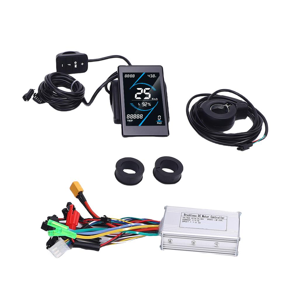 Electric Bike Controller Kit 17A Sine Wave Brushless Motor Controller T5S LCD Display Meter 130X Thu