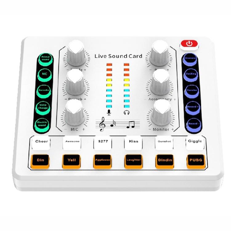 Podcast Microphone Sound Card Mixer Sound Board with Voice Changer Podcast Equipment Condenser Microphone for Phone/PC