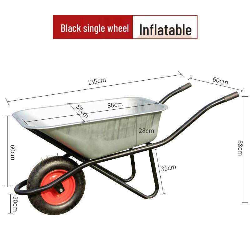 Сверхпрочная тачка для строительства и сельского хозяйства: Легкий в управлении самосвал для грязи, песка и почвы